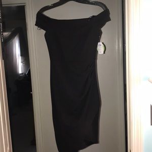 Off the shoulder wrap dress